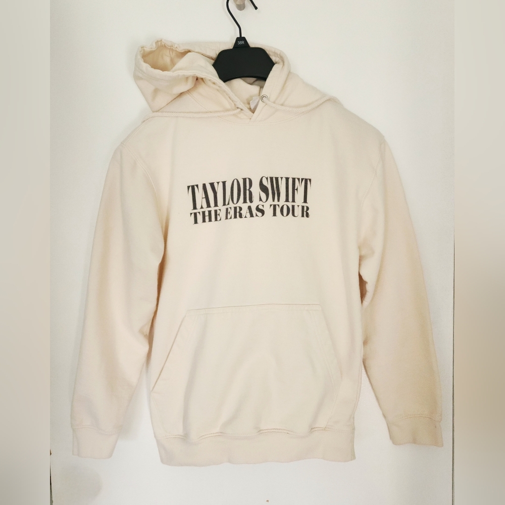Just Hoods AWDis Taylor Swift The Eras Tour Cream Hoodie, Size S